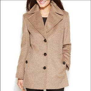 Calvin Klein Camel Cashmere Wool Jacket